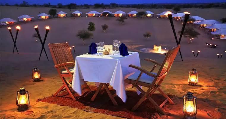 Golden Sandstone Hotel Desert Safari Camp Jaisalmer Exteriör bild